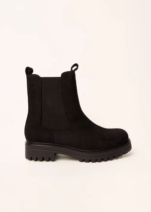 Blue Vanilla Black Chunky Suede Chelsea Boots - 5 Image 2