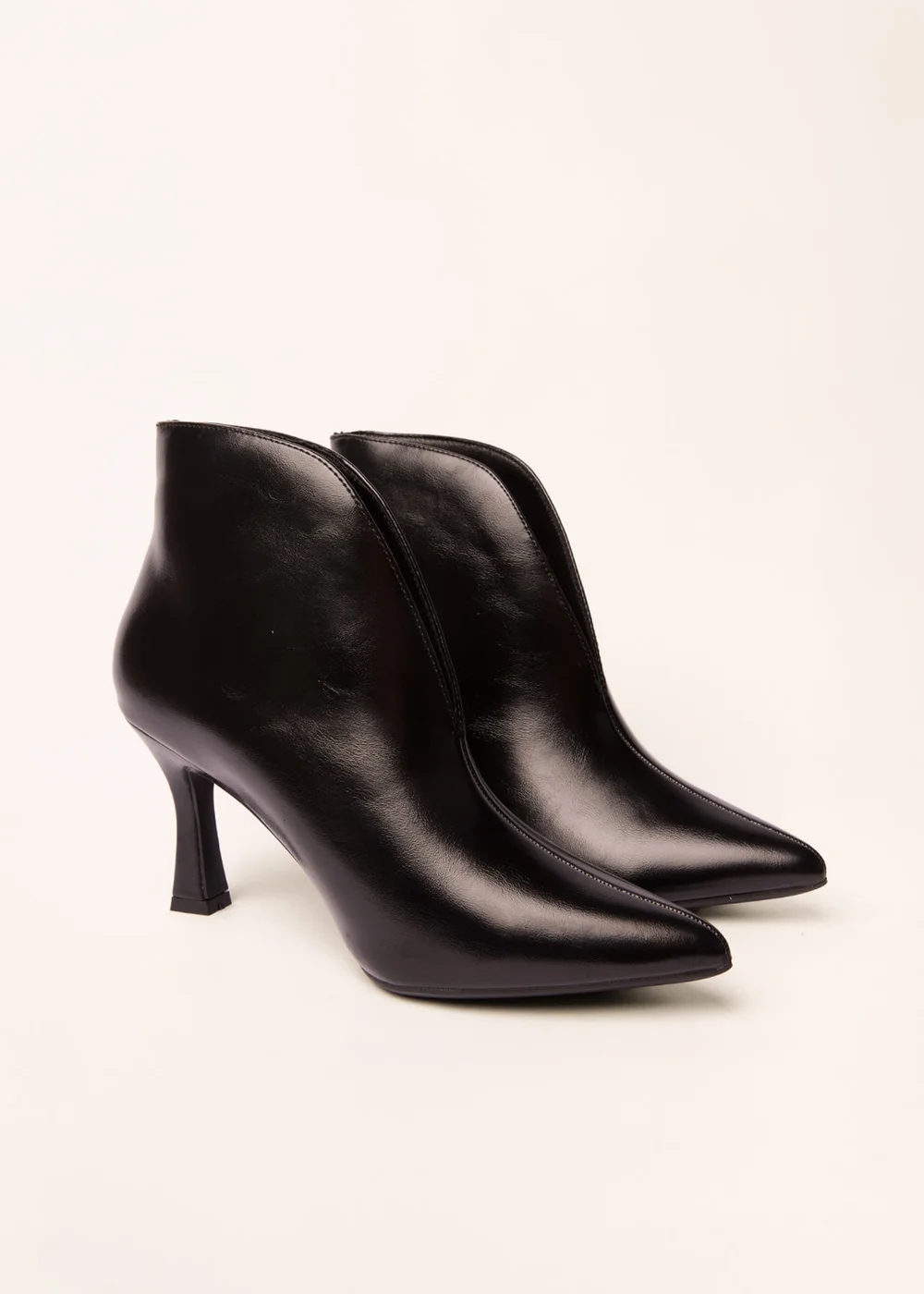 Blue Vanilla Black Split Front Ankle Boots - 3 Image 1