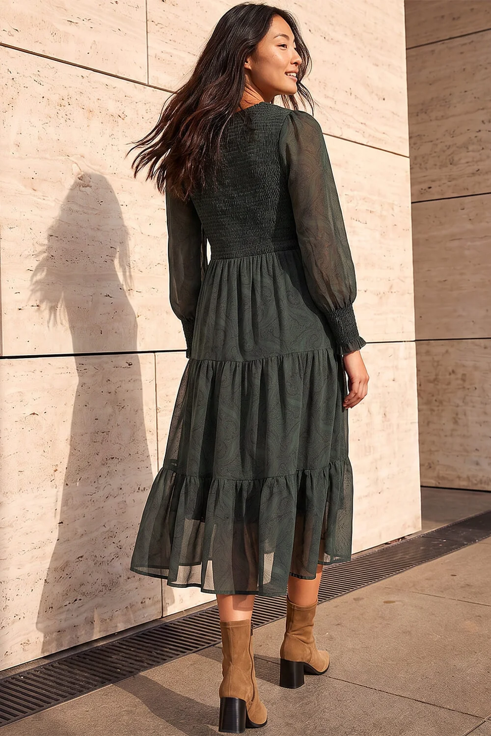 Roman Forest Petite Paisley Print Dresses - 18 Image 3