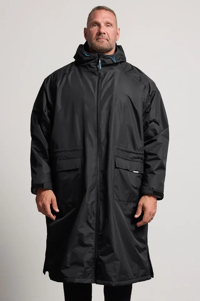 BadRhino Black Waterproof Fleece Lined Changing Robe