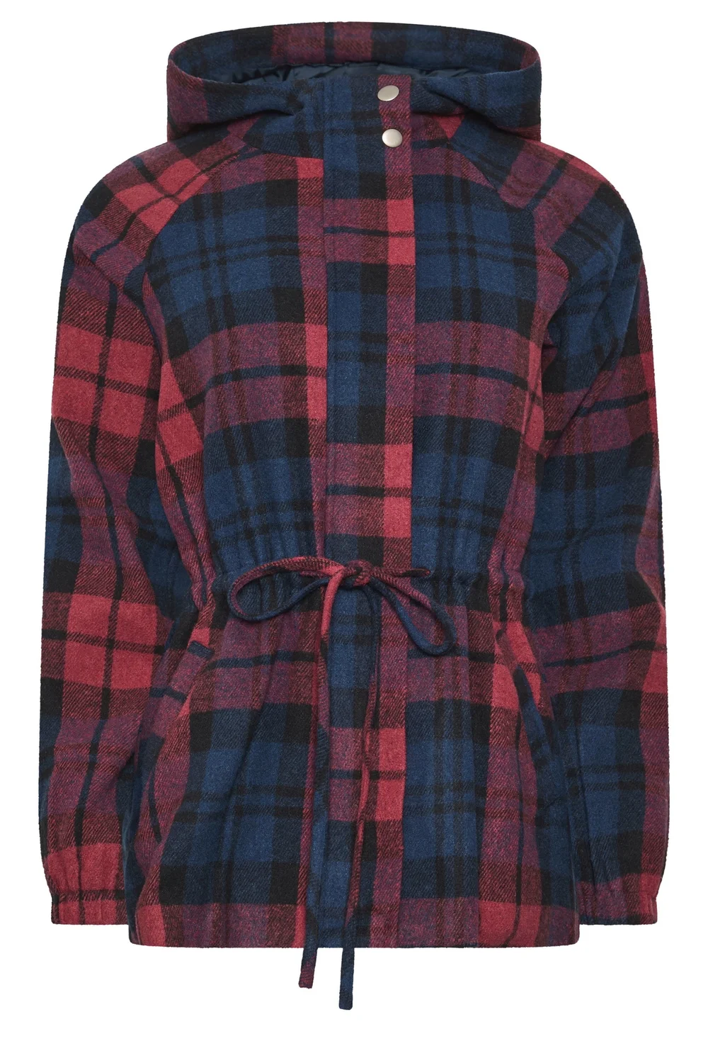 PixieGirl Petite Red Check Hooded Parka Coat - 10 Image 5