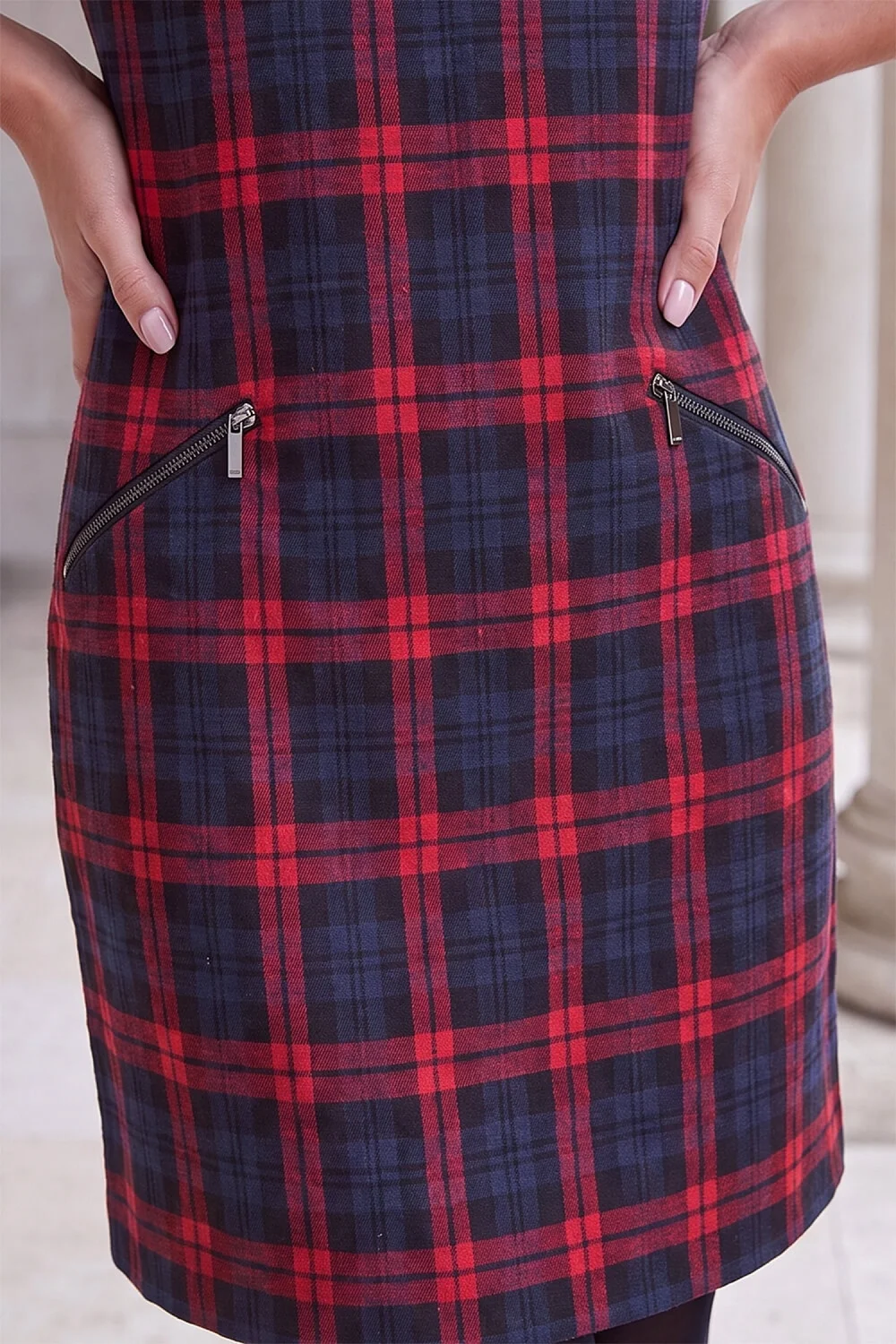Roman Red Tartan Check Shift Dress - 20 Image 4