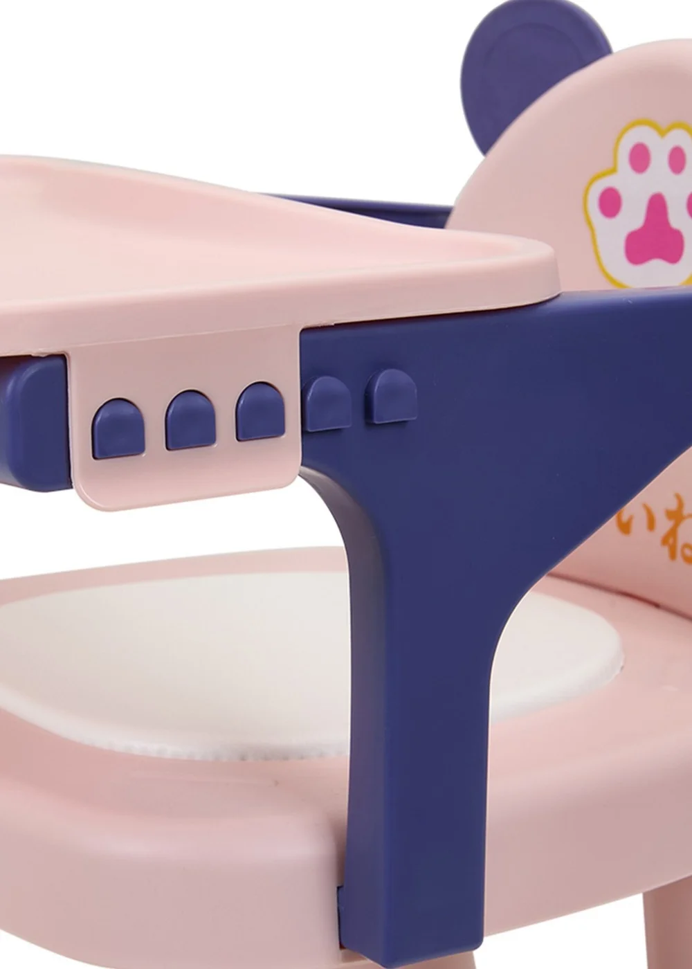 Kidkid Pink Lightweight Portable Baby Highchair with Tray 31x28x42cm - One Size Image 6