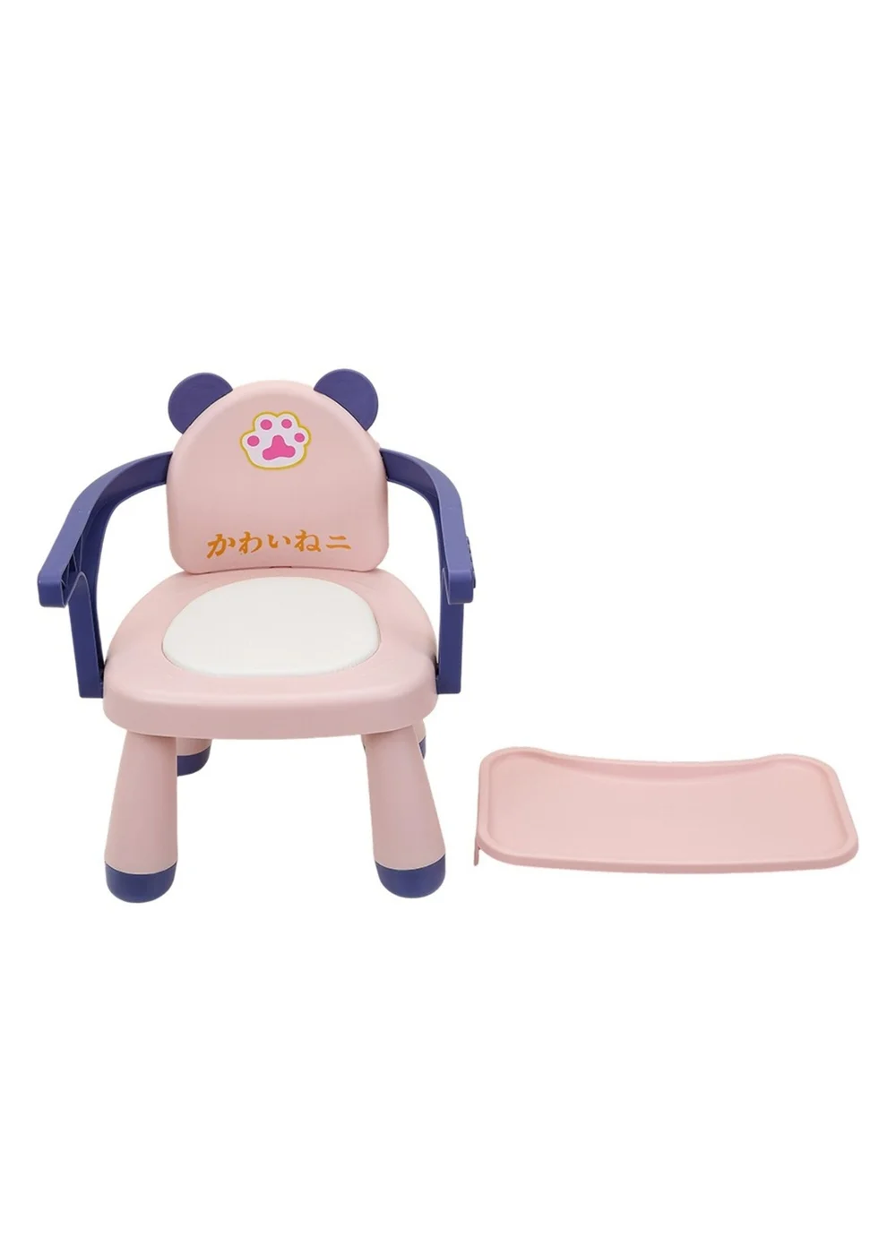 Kidkid Pink Lightweight Portable Baby Highchair with Tray 31x28x42cm - One Size Image 3