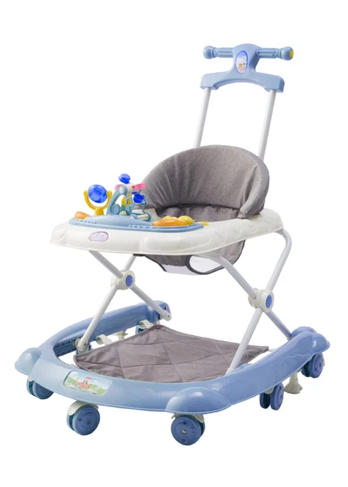 Kidkid Blue Foldable & Adjustable Baby Walker with Music 57x63x80cm - One Size Image 1