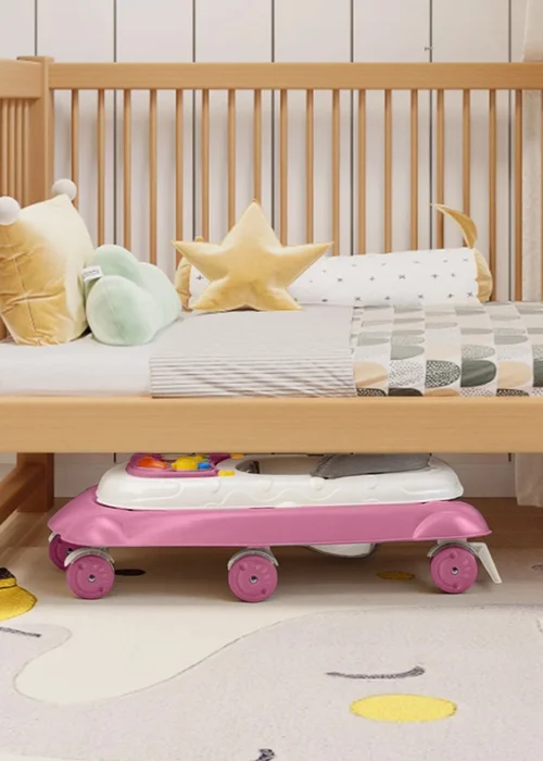 Kidkid Pink Foldable & Adjustable Baby Walker with Music 57x63x80cm - One Size Image 6
