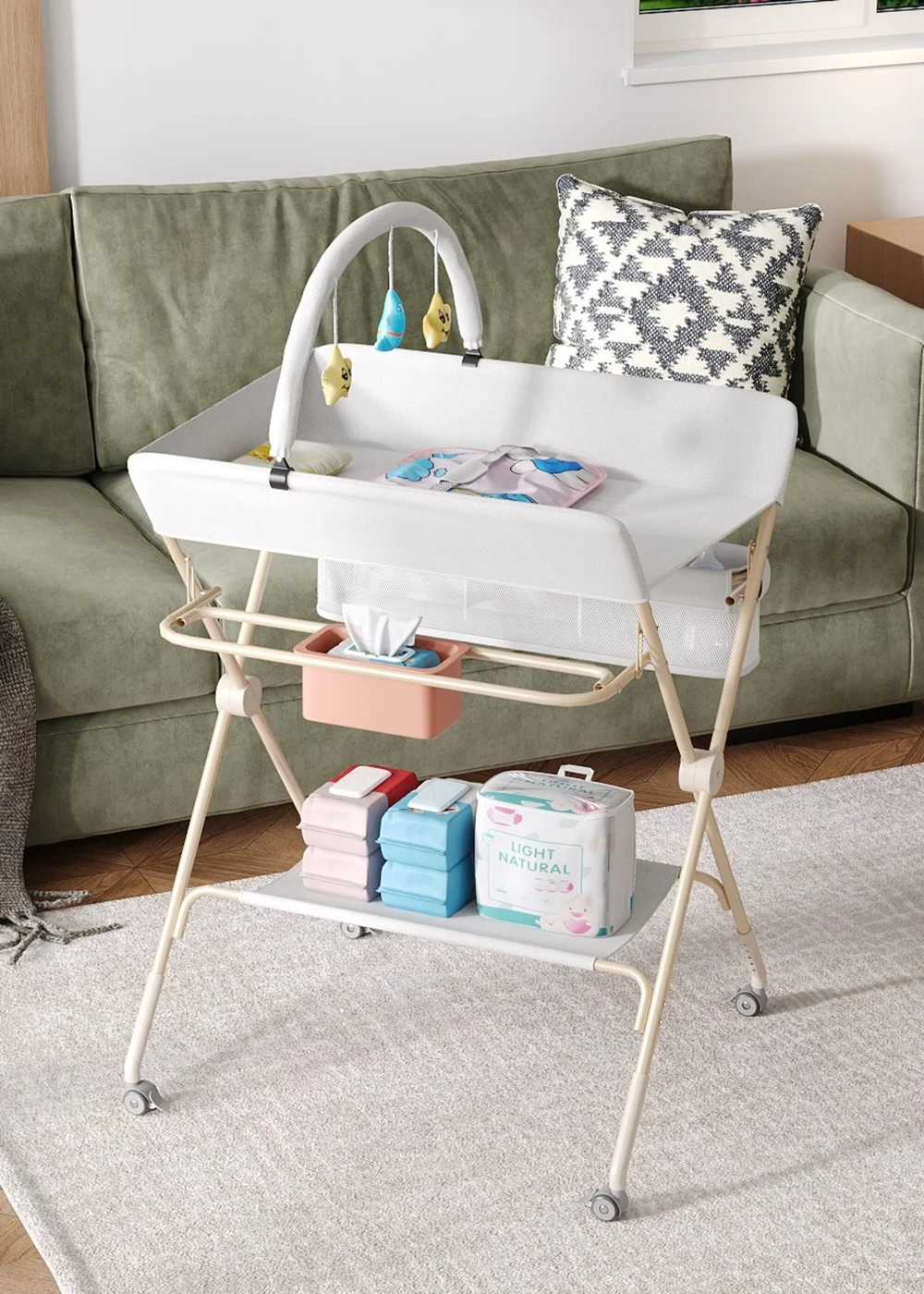 Kidkid Grey Versatile Folding Baby Changing Table 76x75x122cm - One Size Image 1