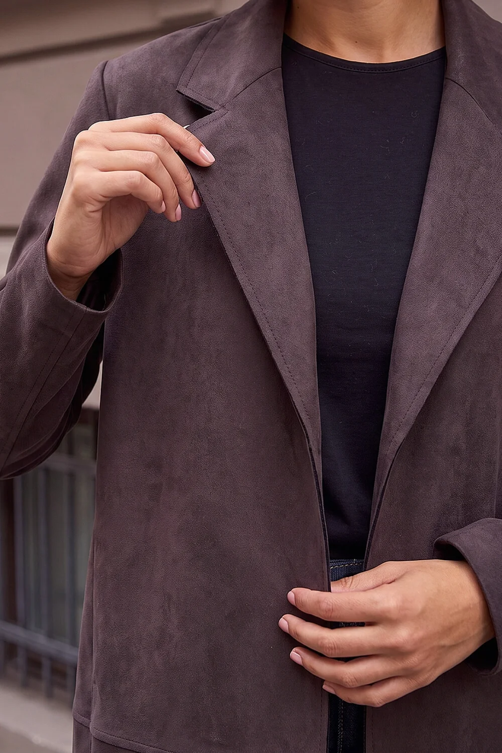 Roman Chocolate Suedette Faux Jacket - 14 Image 4