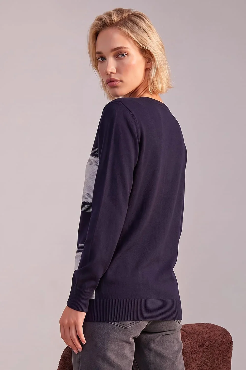 Roman Navy Sparkle Jumper - 10 Image 3
