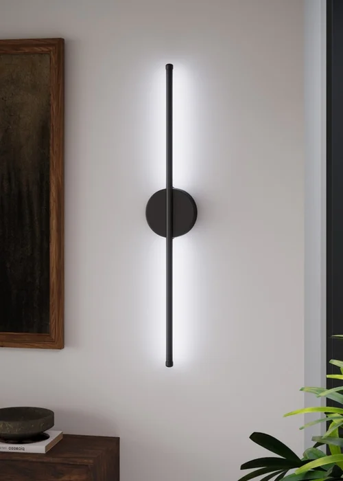 Kabinet Black Minimalistic Linear LED Wall Sconce 65x15x10cm - One Size Image 1