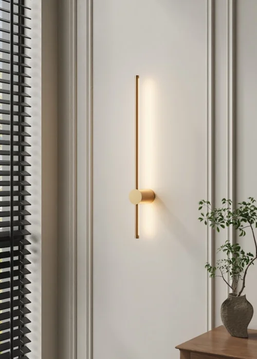 Kabinet Gold 360 Degree Rotatable LED Straight Wall Light 65x15x11cm - One Size Image 1