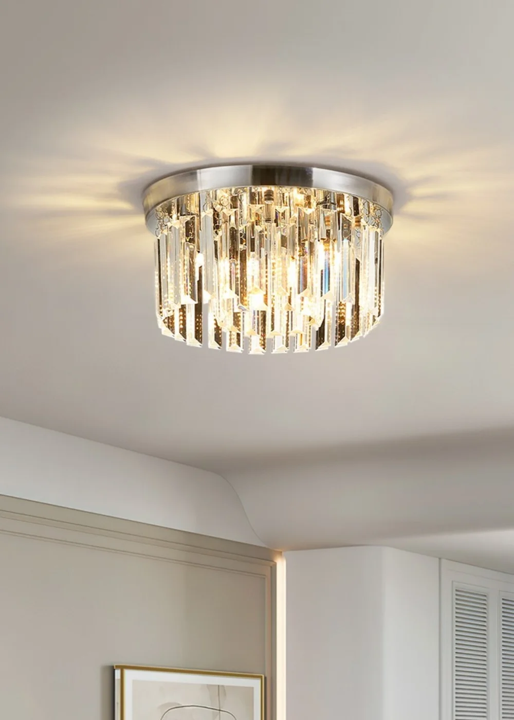Kabinet Silver Crystal Mount Ceiling Light 30cm/35cm - S Image 1