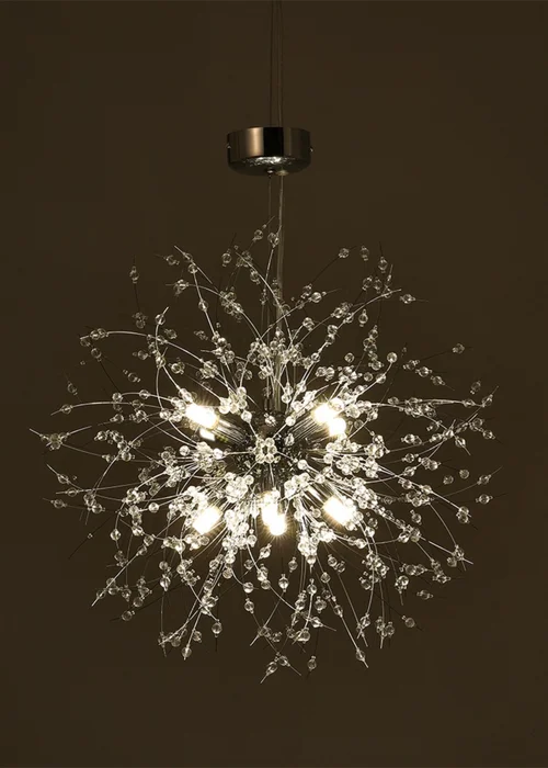 Kabinet Silver Firework Chandelier Hanging Pendant Ceiling Light 28x28x17cm - One Size Image 3