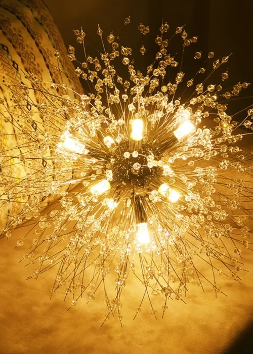 Kabinet Silver Firework Chandelier Hanging Pendant Ceiling Light 28x28x17cm - One Size Image 6