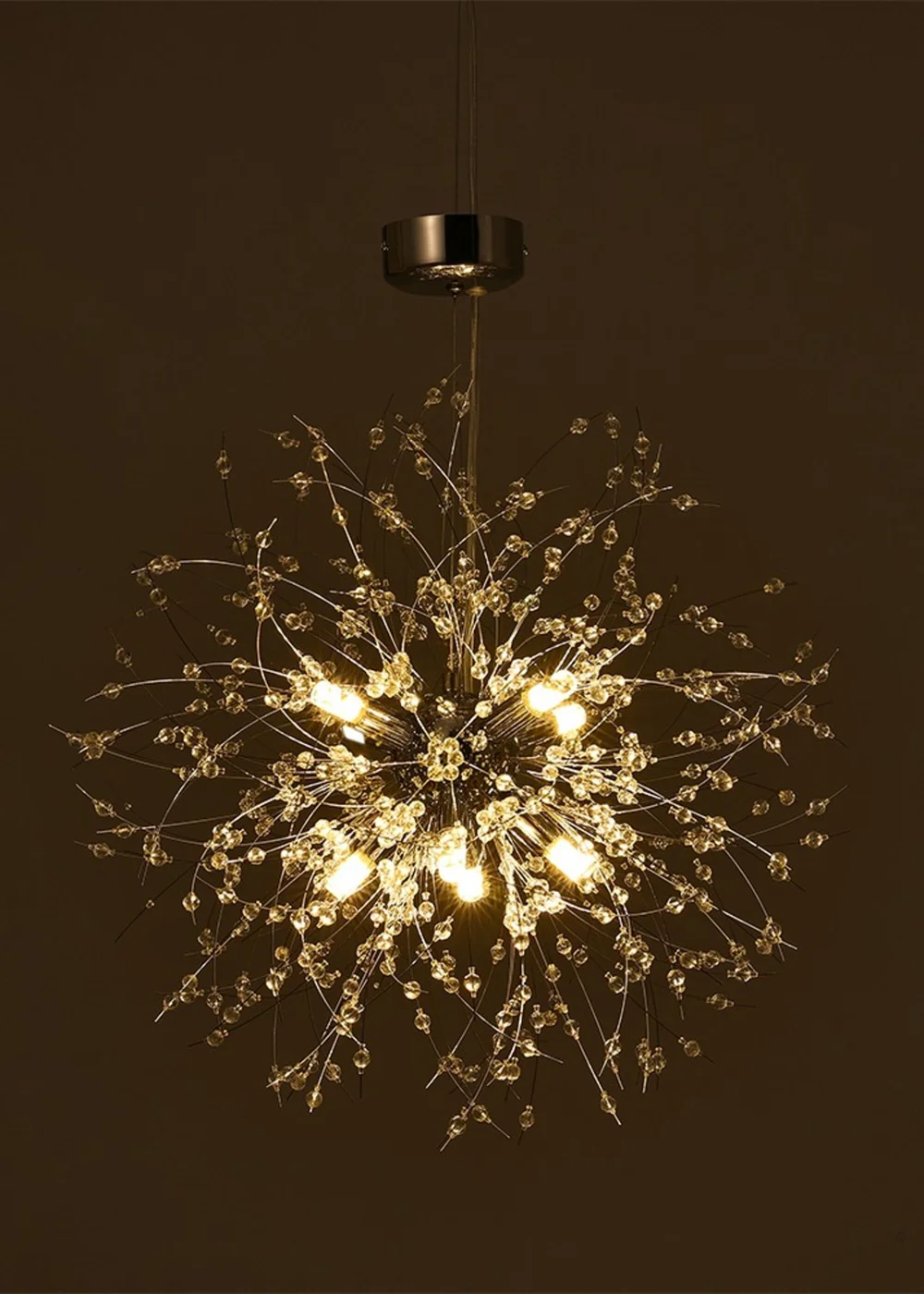 Kabinet Silver Firework Chandelier Hanging Pendant Ceiling Light 28x28x17cm - One Size Image 4