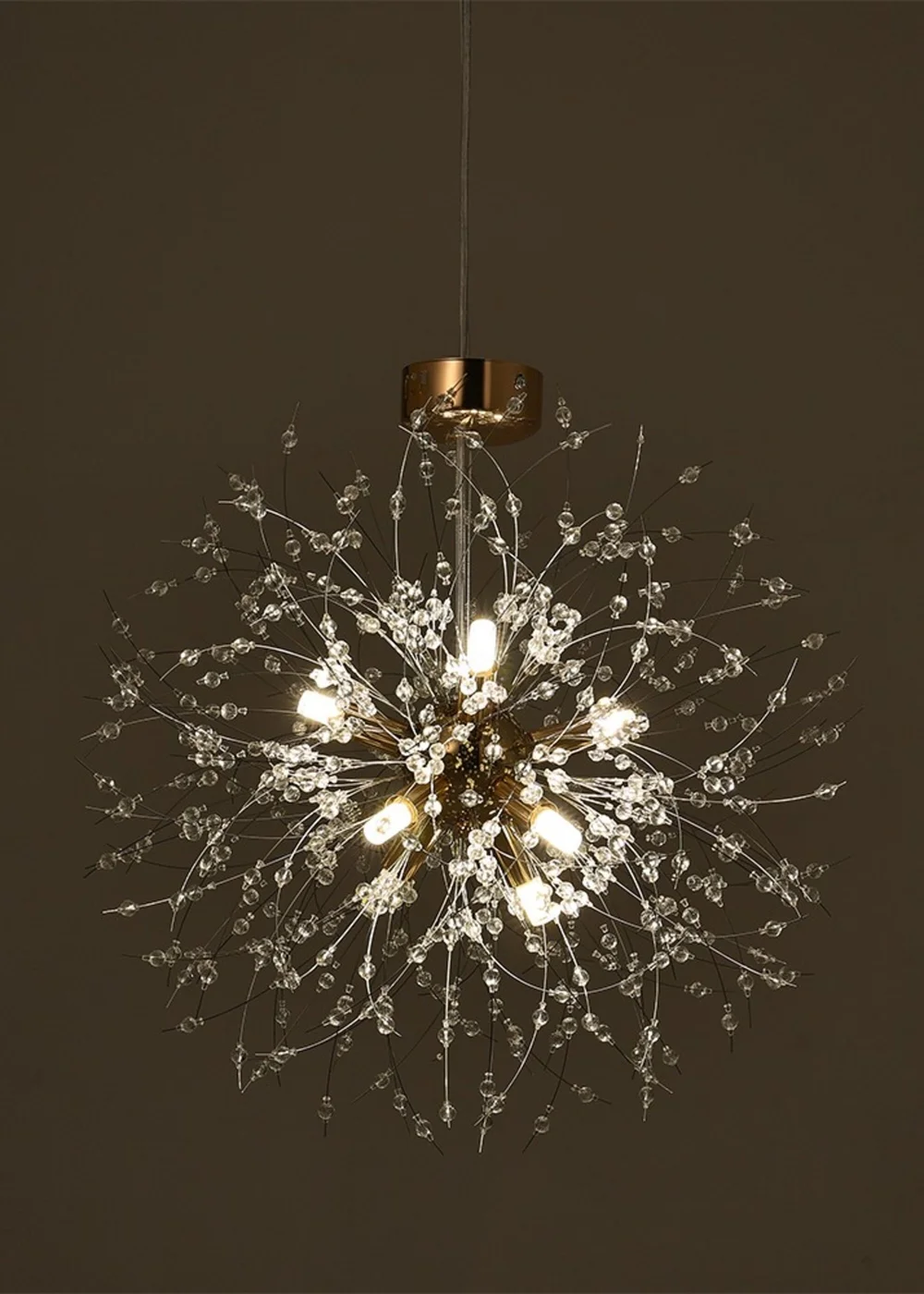 Kabinet Gold Firework Chandelier Hanging Pendant Ceiling Light 28x28x17cm - One Size Image 3