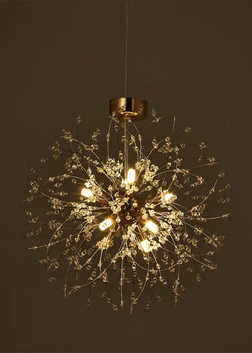 Kabinet Gold Firework Chandelier Hanging Pendant Ceiling Light 28x28x17cm - One Size Image 4