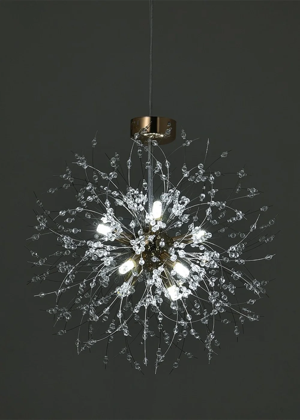 Kabinet Gold Firework Chandelier Hanging Pendant Ceiling Light 28x28x17cm - One Size Image 5