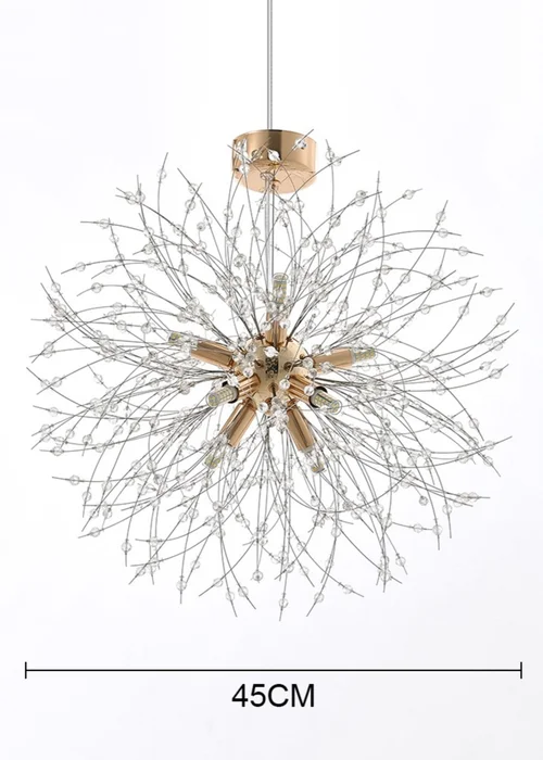 Kabinet Gold Firework Chandelier Hanging Pendant Ceiling Light 28x28x17cm - One Size Image 2