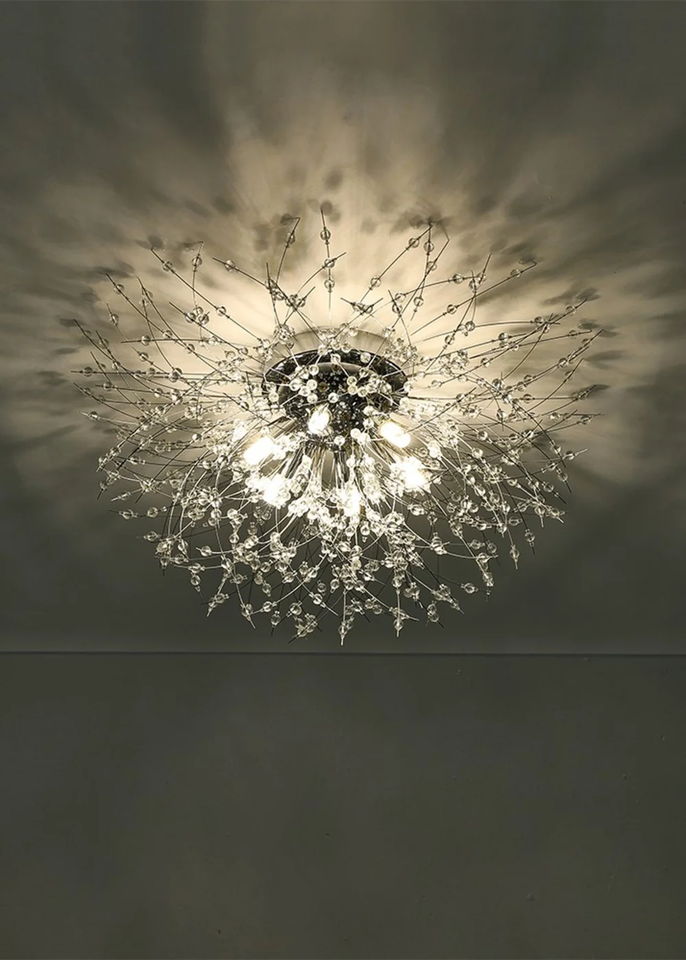 Kabinet Silver Sputnik Flush Mount Ceiling Light 50cm Dia - One Size Image 5
