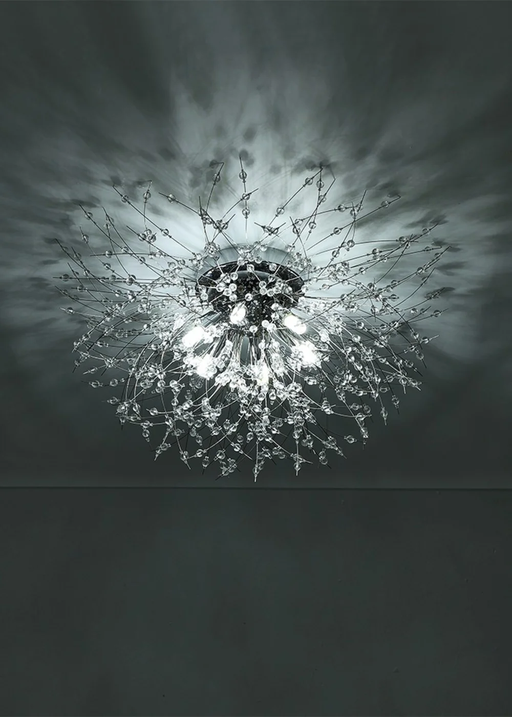 Kabinet Silver Sputnik Flush Mount Ceiling Light 50cm Dia - One Size Image 3