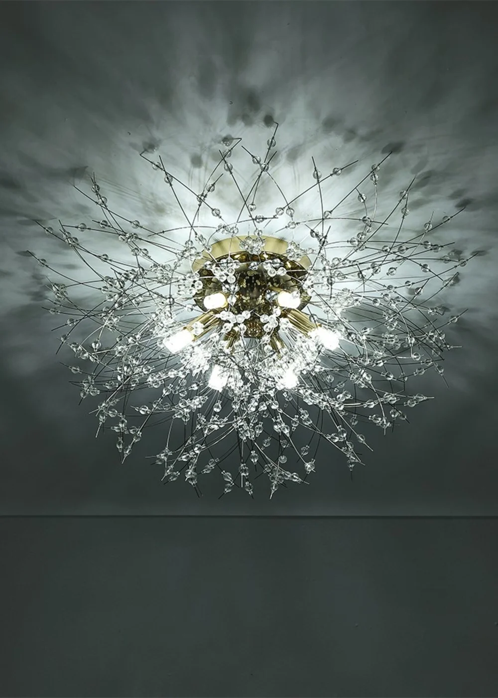 Kabinet Gold Sputnik Flush Mount Ceiling Light 50cm Dia - One Size Image 3