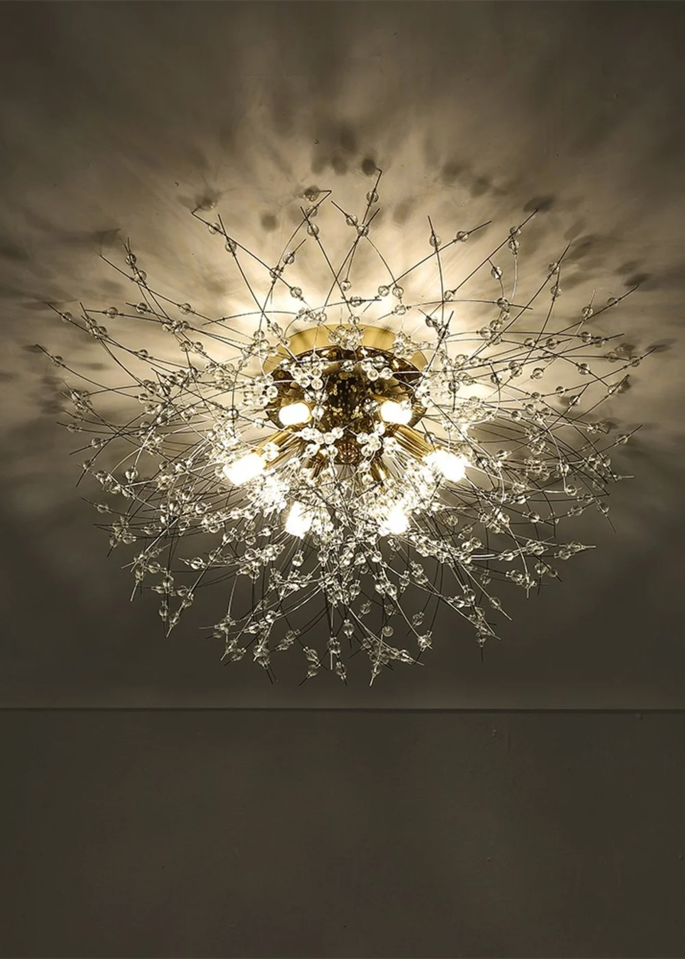 Kabinet Gold Sputnik Flush Mount Ceiling Light 50cm Dia - One Size Image 5