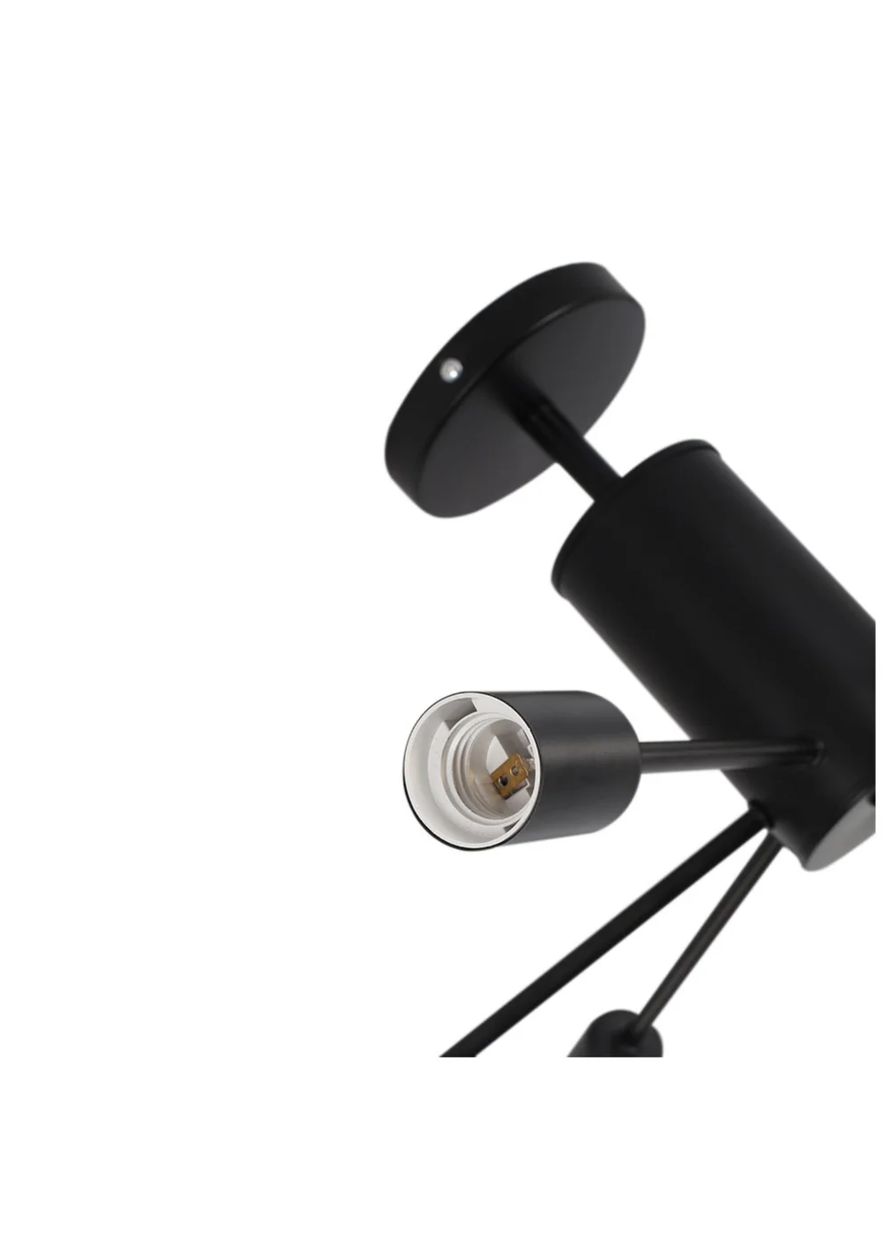Kabinet Black Industrial Style 6-light Ceiling Light 37x14x15cm - One Size Image 3