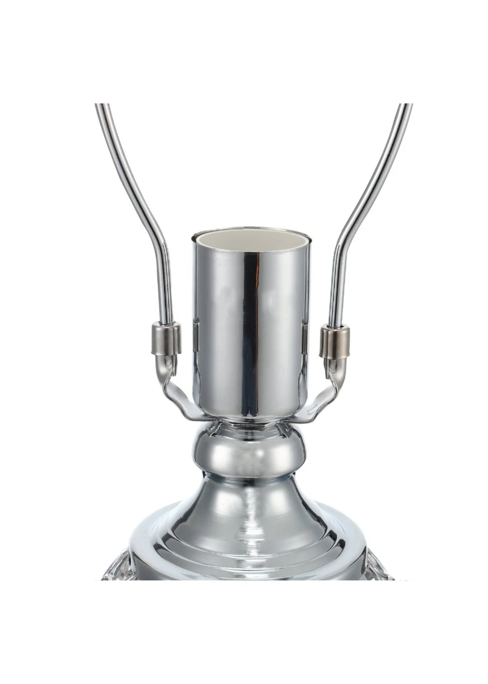 Kabinet Silver Umbrella Crystal Table Lamp 3 Colour Lights Polished 37x25x31cm - One Size Image 6