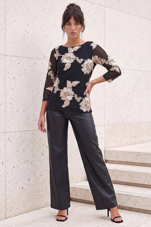 Roman Black Cornelli Texture Top - 16 Image 2