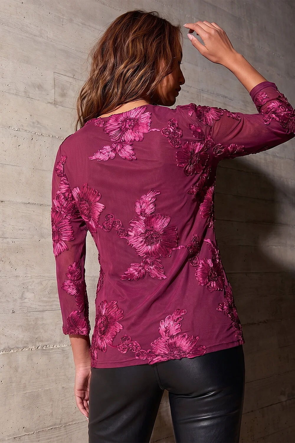 Roman Wine Cornelli Texture Top - 14 Image 3