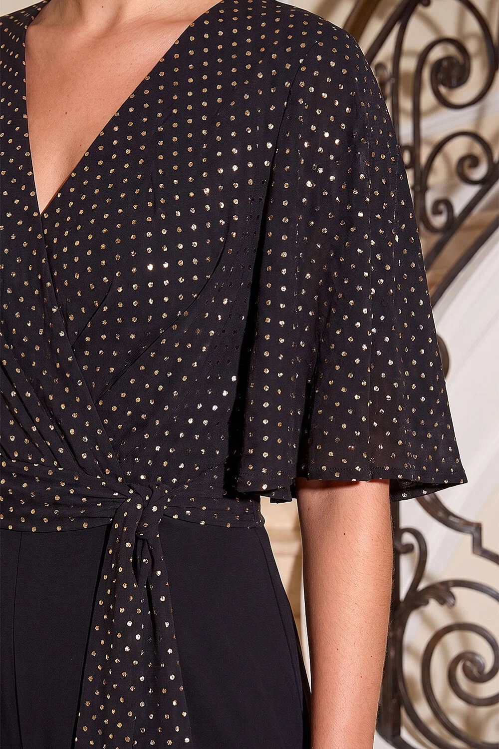 Roman Black Glitter Spot Jumpsuit - 10 Image 4
