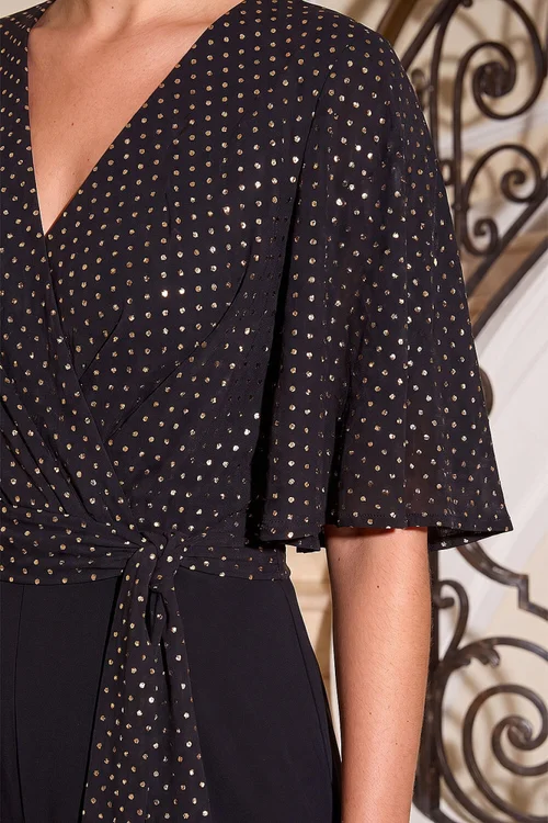 Roman Black Glitter Spot Jumpsuit - 10 Image 4