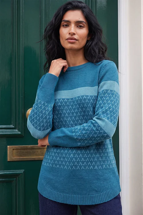 Roman Teal Stripe Jumper - 20 Image 1