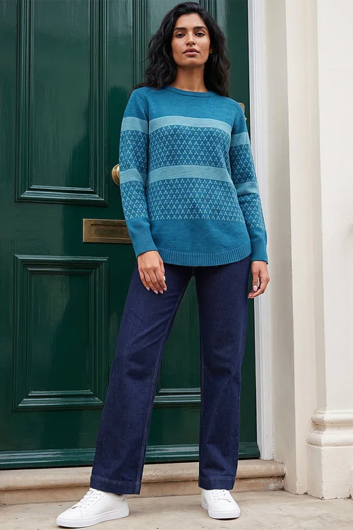 Roman Teal Stripe Jumper - 20 Image 2