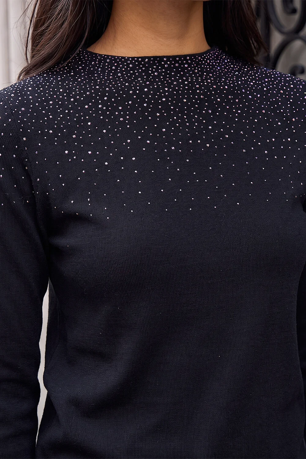Roman Black Petite Hotfix Knit Jumper - 10 Image 4