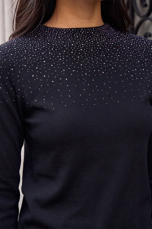 Roman Black Petite Hotfix Knit Jumper - 10 Image 4