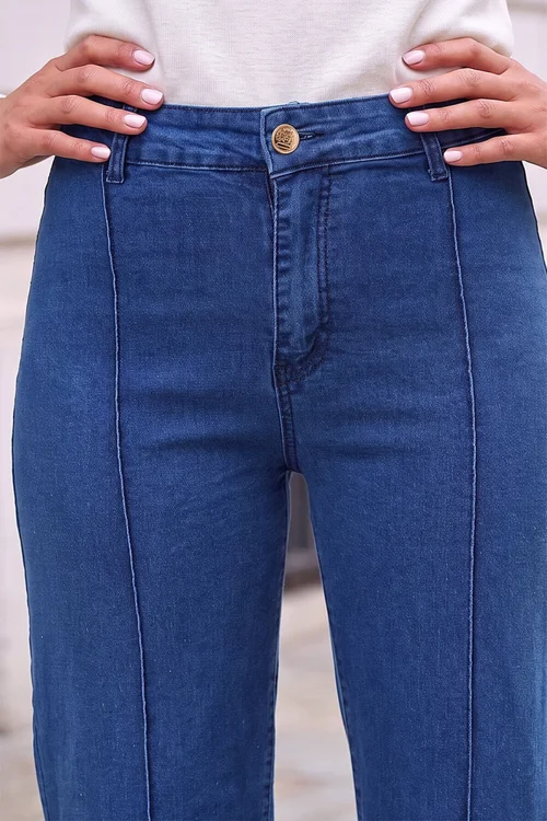 Roman Indigo Petite Seam Detail Jean - 16 Image 4