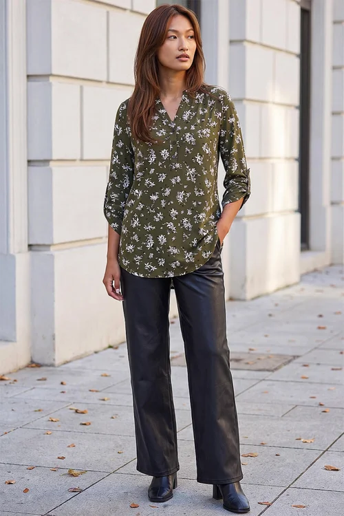 Roman Khaki Ditsy Floral Shirt - 18 Image 3