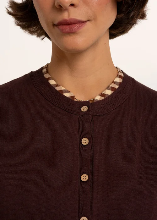 Brakeburn Burgundy Mia Knitted Cardigan - 8 Image 3