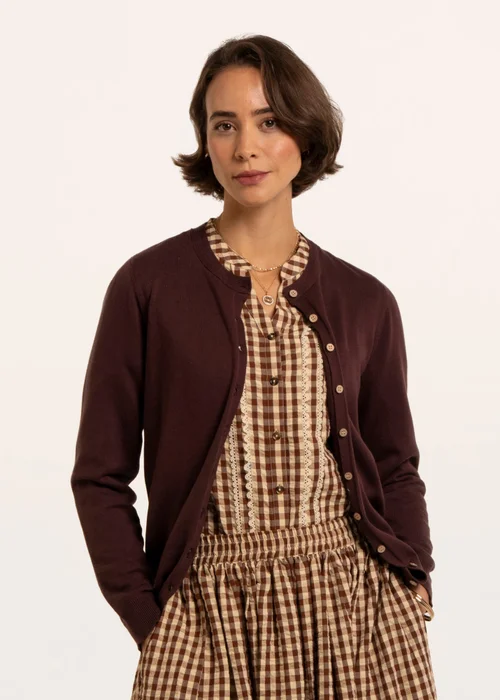 Brakeburn Burgundy Mia Knitted Cardigan - 8 Image 1