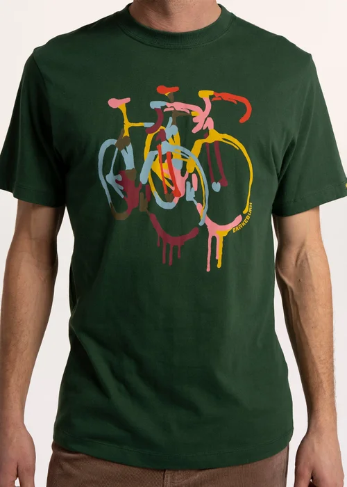 Brakeburn Green Neasden Pained Bikes T-Shirt - XL Image 3