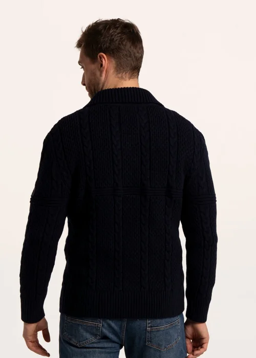 Brakeburn Navy Colindale Full Zip Knitted Jumper - S Image 2