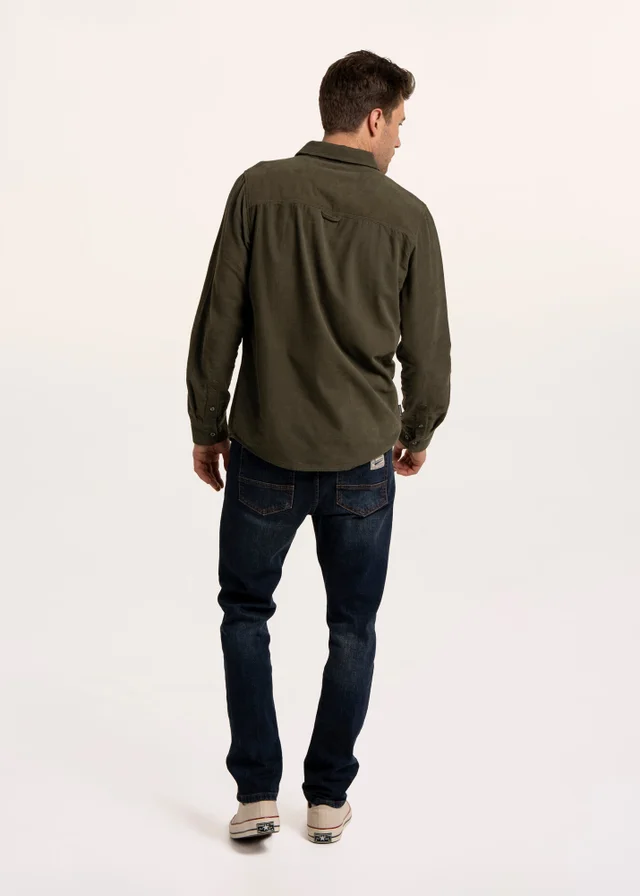 Brakeburn Green Debden Cord Shirt