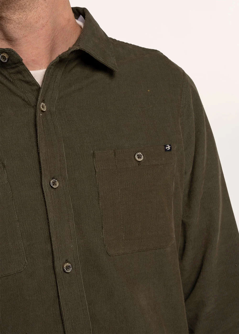 Brakeburn Green Debden Cord Shirt - M Image 4
