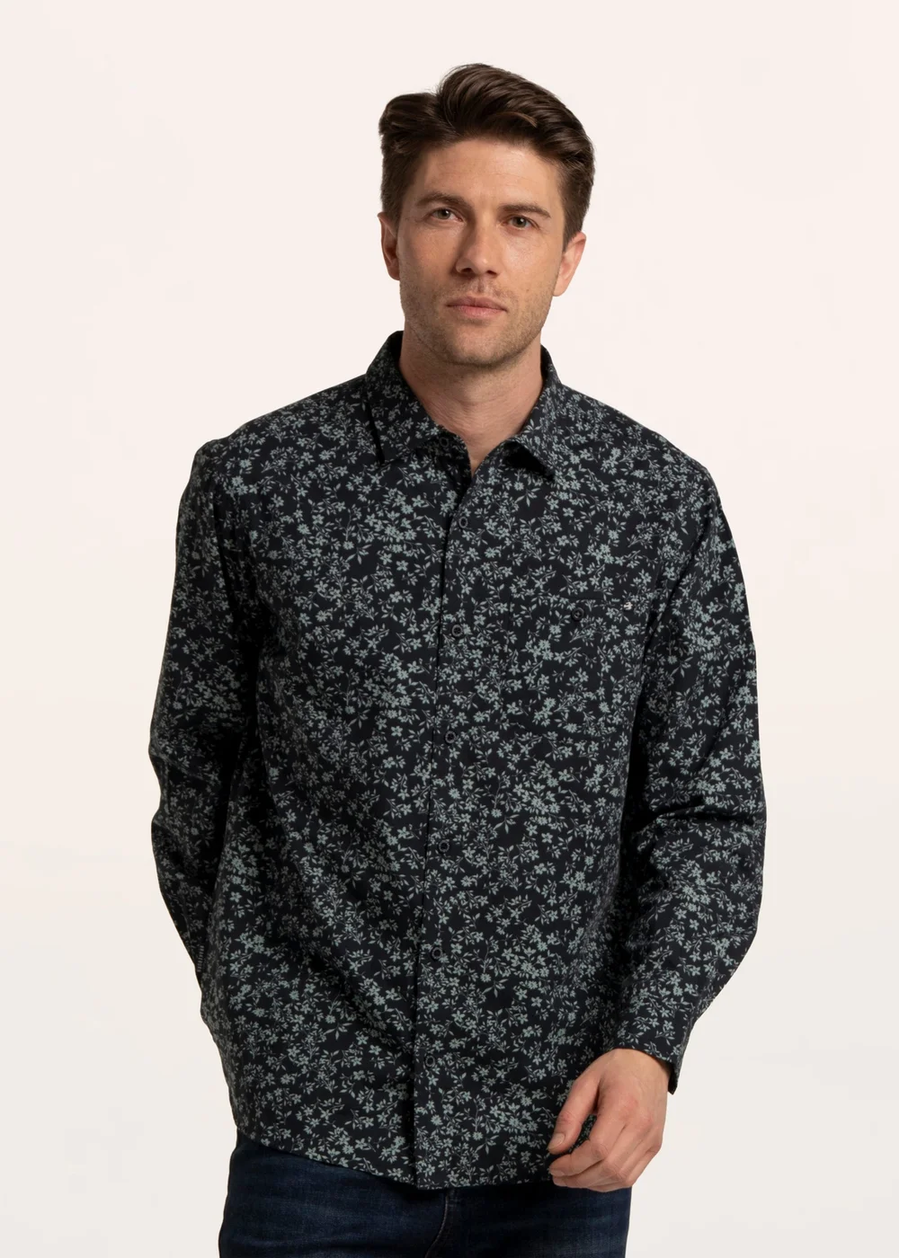 Brakeburn Blue Chancery Floral Printed shirt - 2XL Image 1
