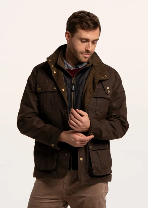 Brakeburn Brown Baker Waxed Flap Pocket Jacket - S Image 4