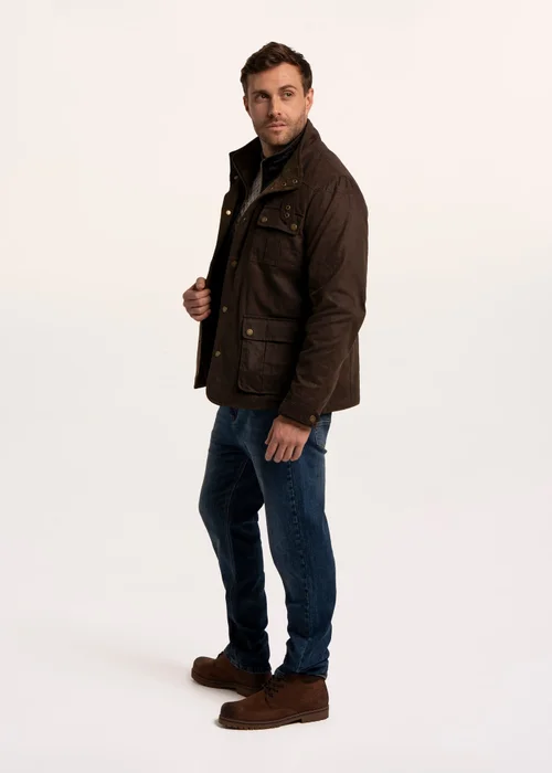Brakeburn Brown Baker Waxed Flap Pocket Jacket - S Image 3