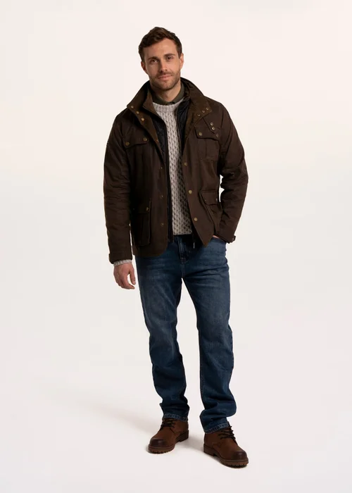 Brakeburn Brown Baker Waxed Flap Pocket Jacket - S Image 5