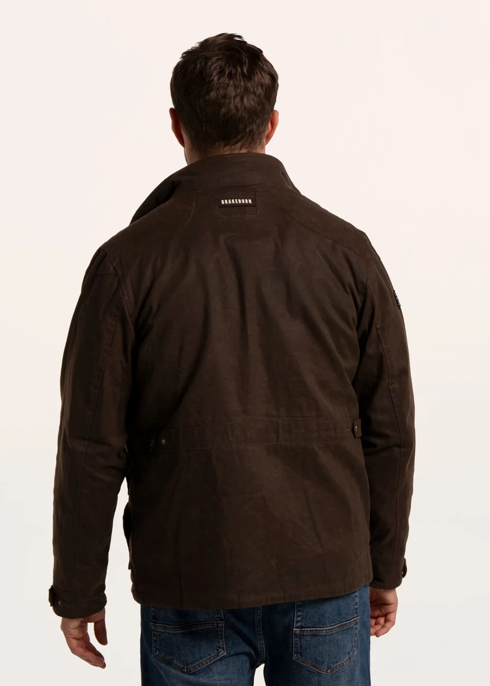 Brakeburn Brown Baker Waxed Flap Pocket Jacket - S Image 2